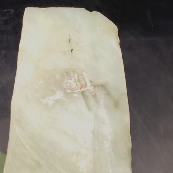 Vintage Handmade Carved Signed Light Green Jade Eagle Figure Statue Sculpture - Picture 8 of 9